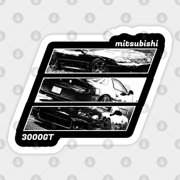 MITSUBISHI 3000GT Black 'N White Archive 2 (Black Version) Sticker by Cero
